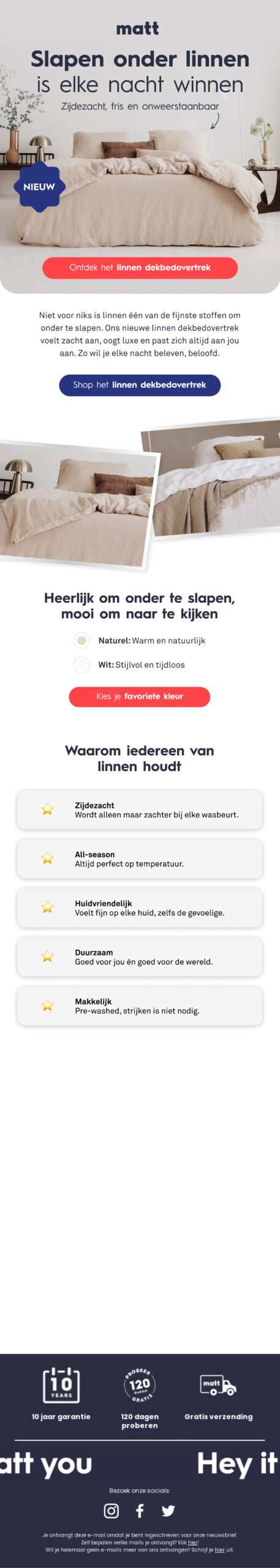 Linnen dekbedovertrek